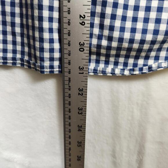 Vineyard‎ Vines Classic Fit Whale Shirt Blue Check Size L Damaged - Picture 10 of 10